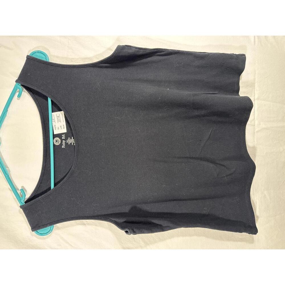 Ruby Rd. Women's Black Sleeveless Jersey Top XL